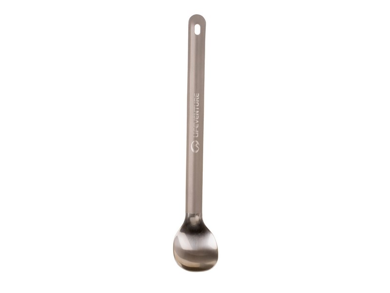Lifeventure Titanium Long Handled Spoon with Polished Bowl